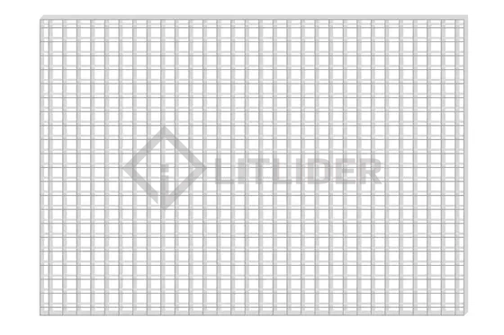 Прессованный решетчатый настил 700х1000 мм, ячейка 33х33 мм, несущая полоса 30х2 мм